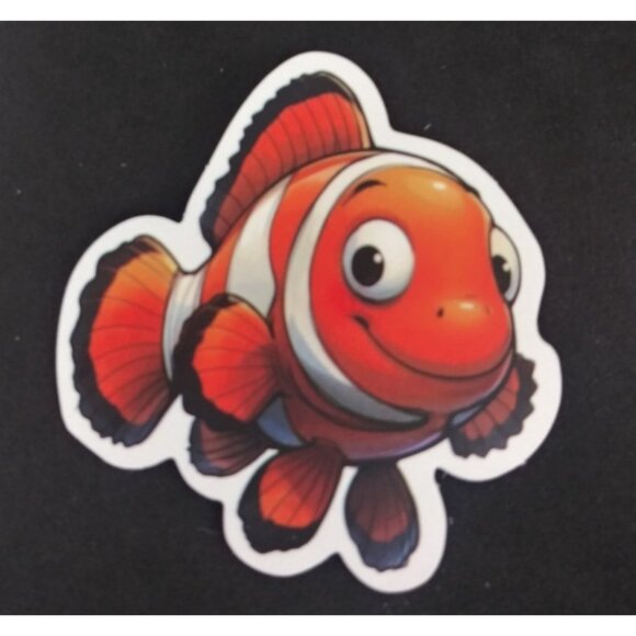 Other - 10/$10 Smiling Clownfish Funny Animal Sticker 2.25" x 2.18" (AG)